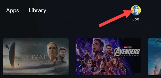 selectați pictograma profilului