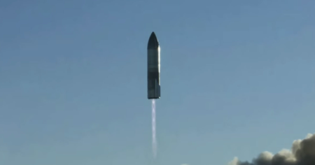 1610417588 SpaceX zboara cu racheta prototip Starship la cea mai mare