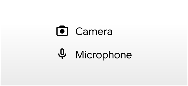 icoane pentru camera Android și microfon