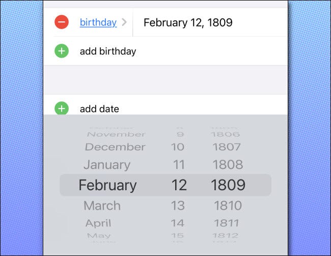 Utilizați roțile de dată pentru a introduce data de naștere.