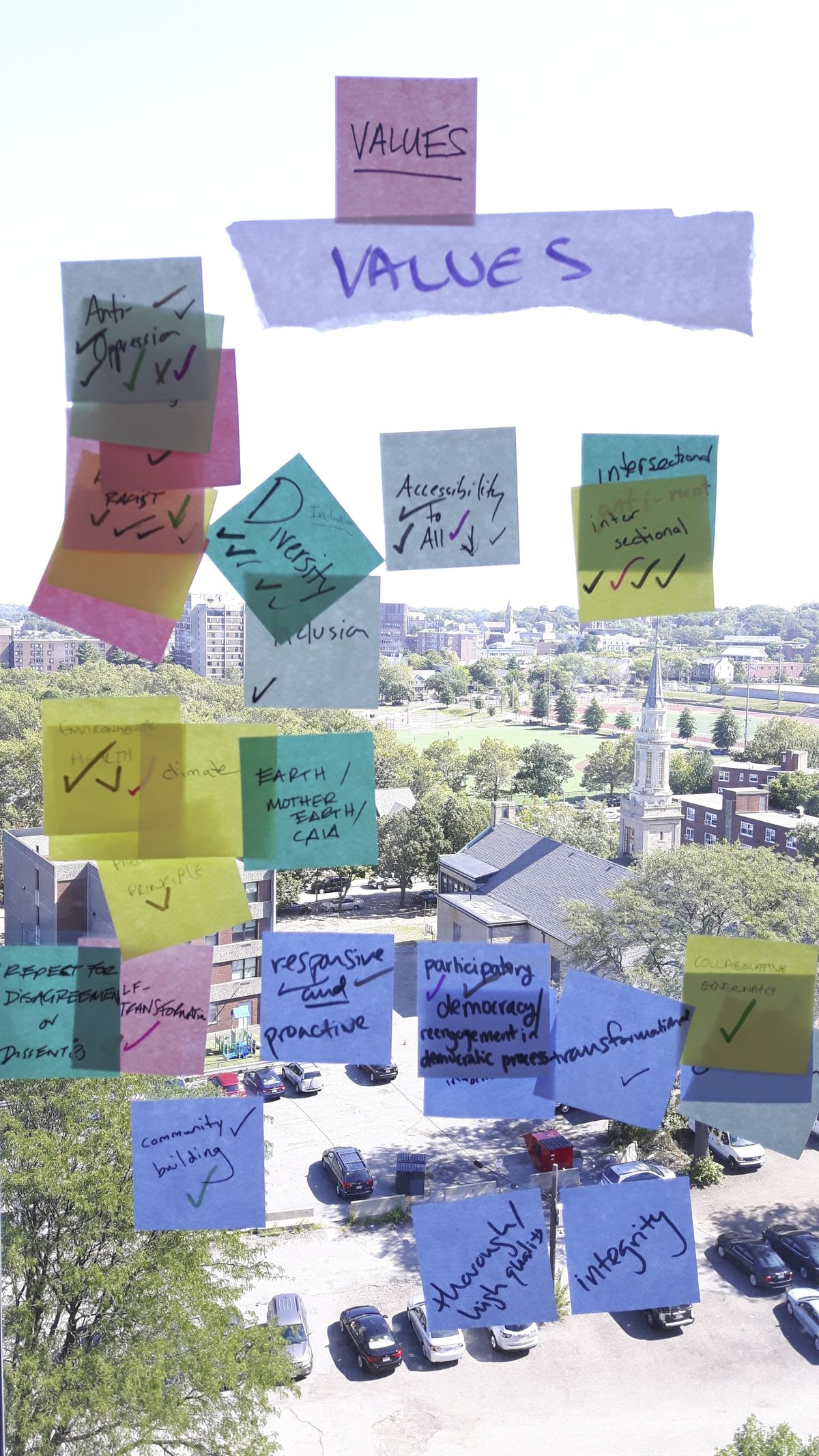 Membrii EDGI s-au întâlnit personal pentru prima dată pentru a crea misiunea, viziunea și valorile organizației. 