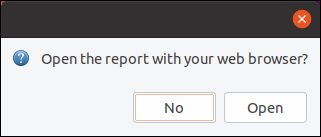 Deschideți raportul cu dialogul browserului web