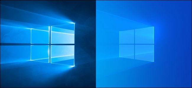 Fundalul întunecat și actualizat al desktopului Windows 10 original