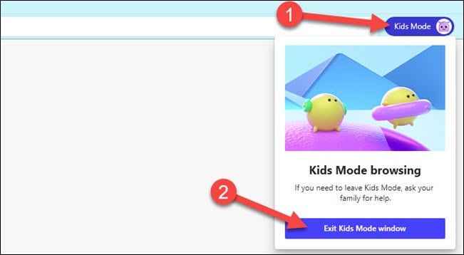 faceți clic pe modul copii și ieșiți