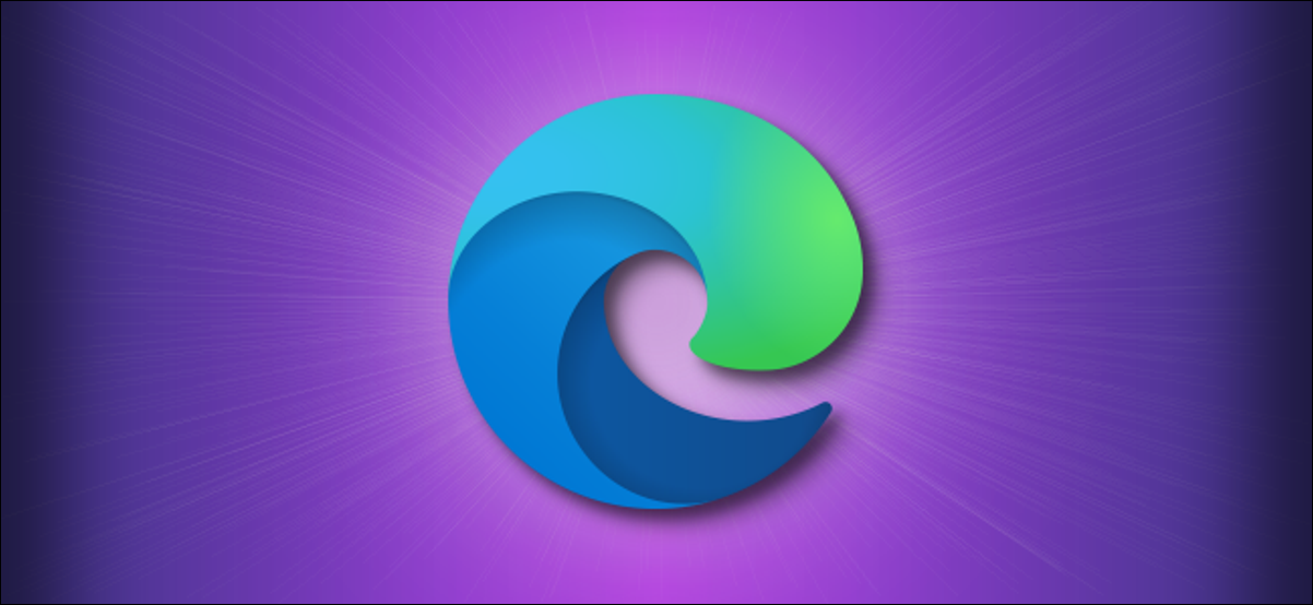 Logo Microsoft Edge pe Violet