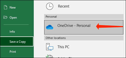 Faceți clic pe OneDrive