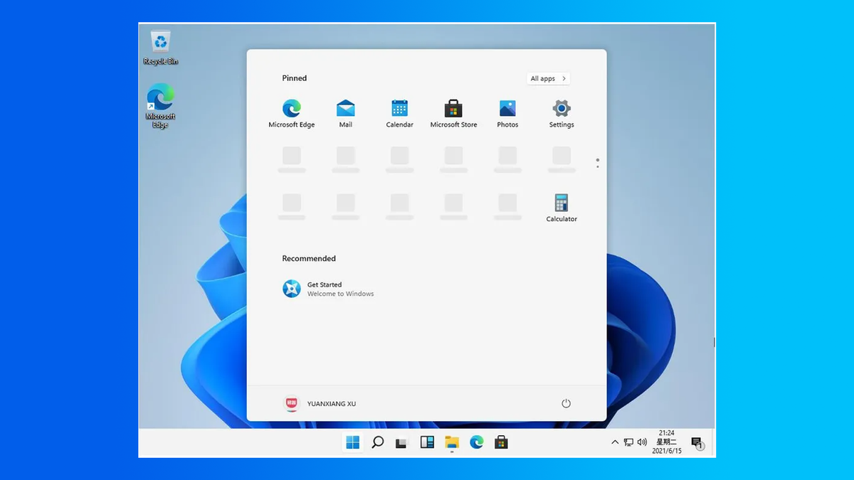 Scurgere foto a interfeței de utilizare Windows 11 pentru desktop