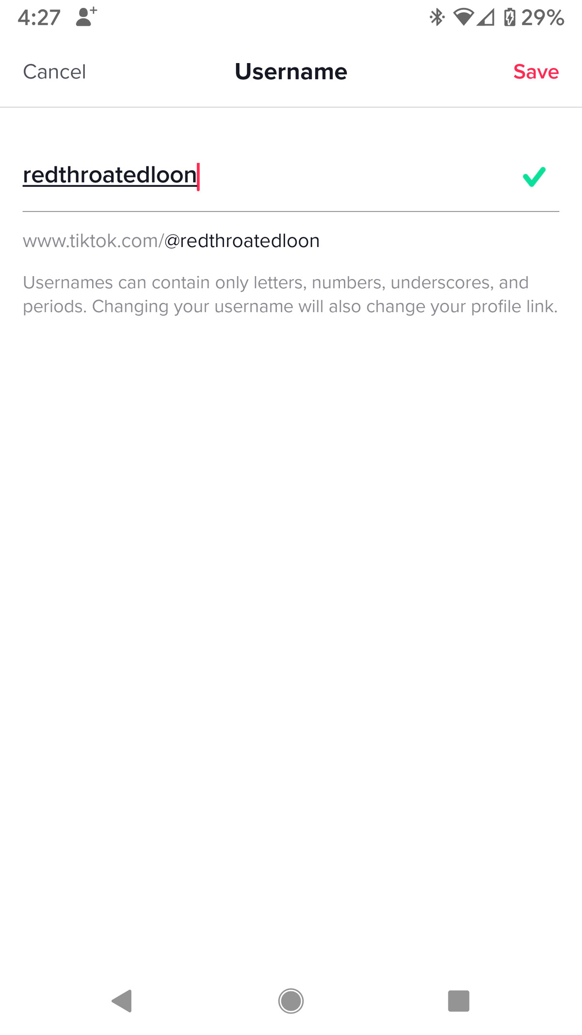 Vă puteți schimba numele de utilizator doar o dată la 30 de zile.