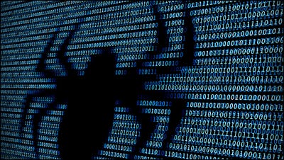 Un păianjen făcut din unii și zerouri.