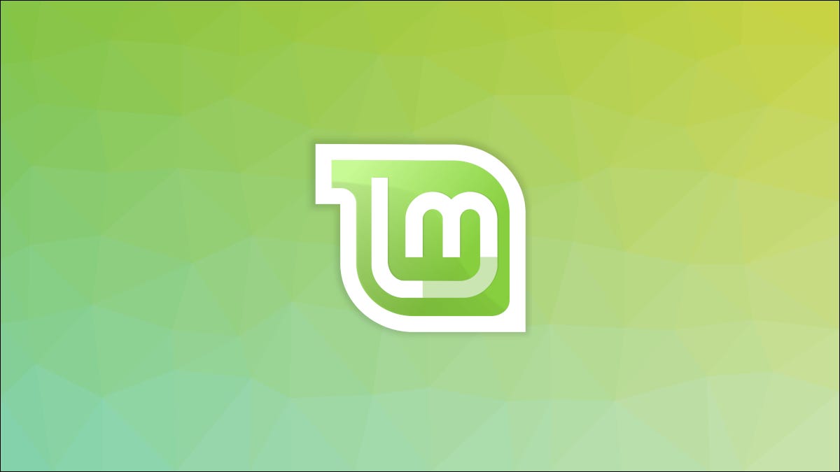 Sigla Linux Mint pe fundal verde