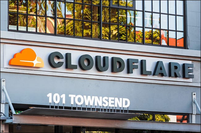 Frontul biroului Cloudflare.