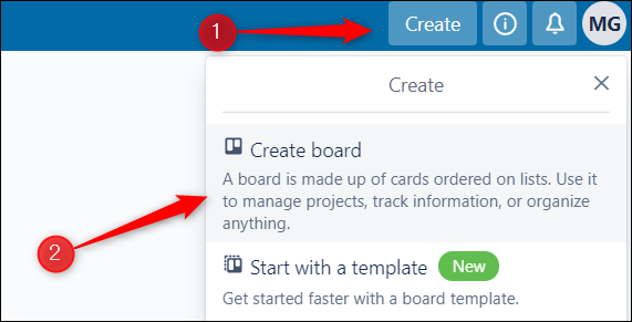 Faceți clic pe Creați și apoi pe Creați placa.