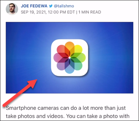 Selectați o fotografie apăsând lung.