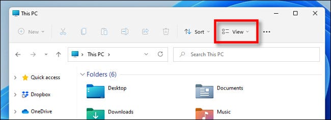Clic "Vedere" în bara de instrumente.