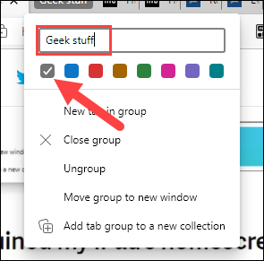 Dați grupului un nume și o culoare.