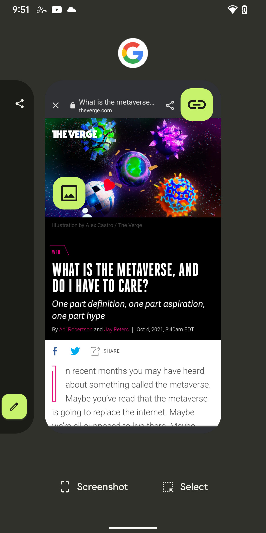 De asemenea, puteți face o captură de ecran accesând ecranul Recents.