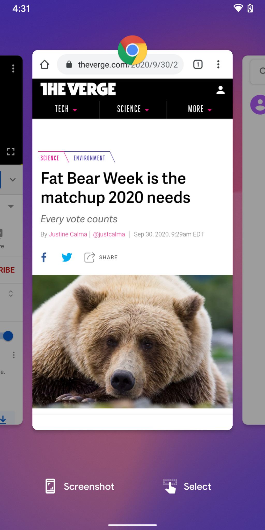 În Android 11, puteți atinge butonul Captură de ecran.