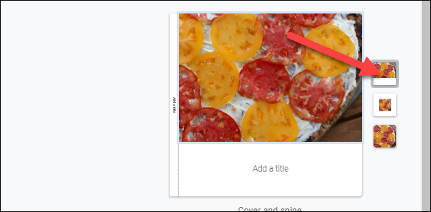 Plasați cursorul peste o pagină pentru a selecta modul în care doriți să fie afișată fotografia.