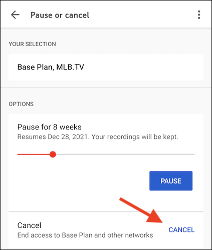Apasă pe "Anulare" legătură