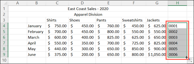 Continuați numerotarea cu funcțiile TEXT și ROW