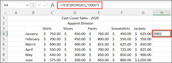 Introduceți funcțiile TEXT și ROW