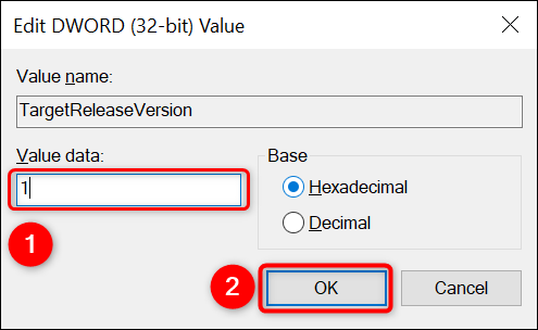 Editați "TargetReleaseVersion" valoarea intrării.