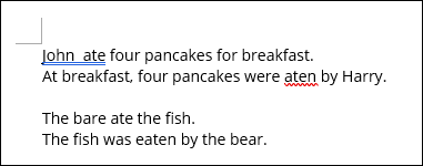 Cuvântul nu reușește să surprindă o utilizare incorectă a unui cuvânt.