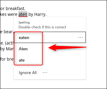 Selectați o sugestie de ortografie.