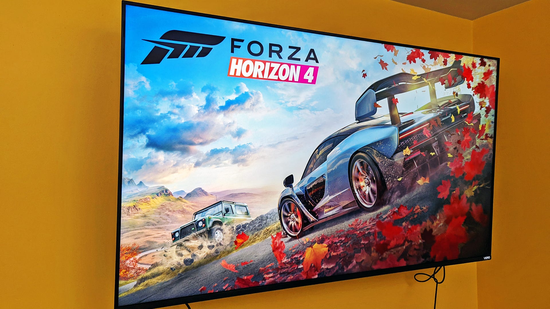 Vizio TV cu Forza Horizon 4 pornit.
