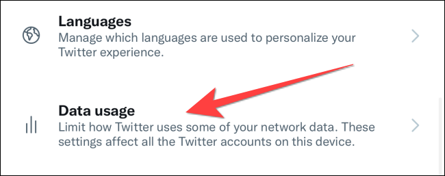 Selectați "Utilizarea de date."